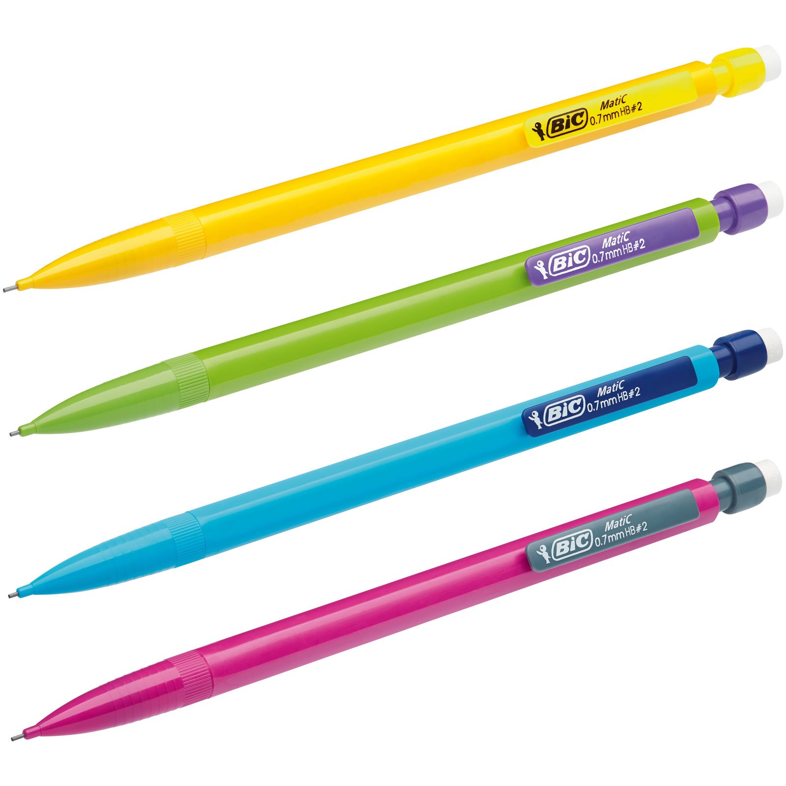 Bic Matic Fun 0.7mm Mechanical Pencils - Assorted Colours, Pouch